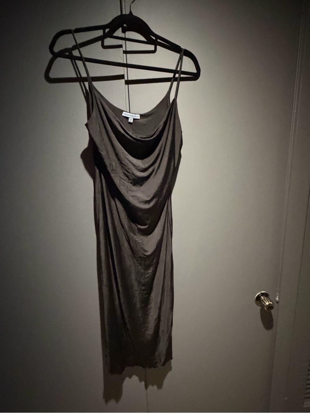 Black slip dress